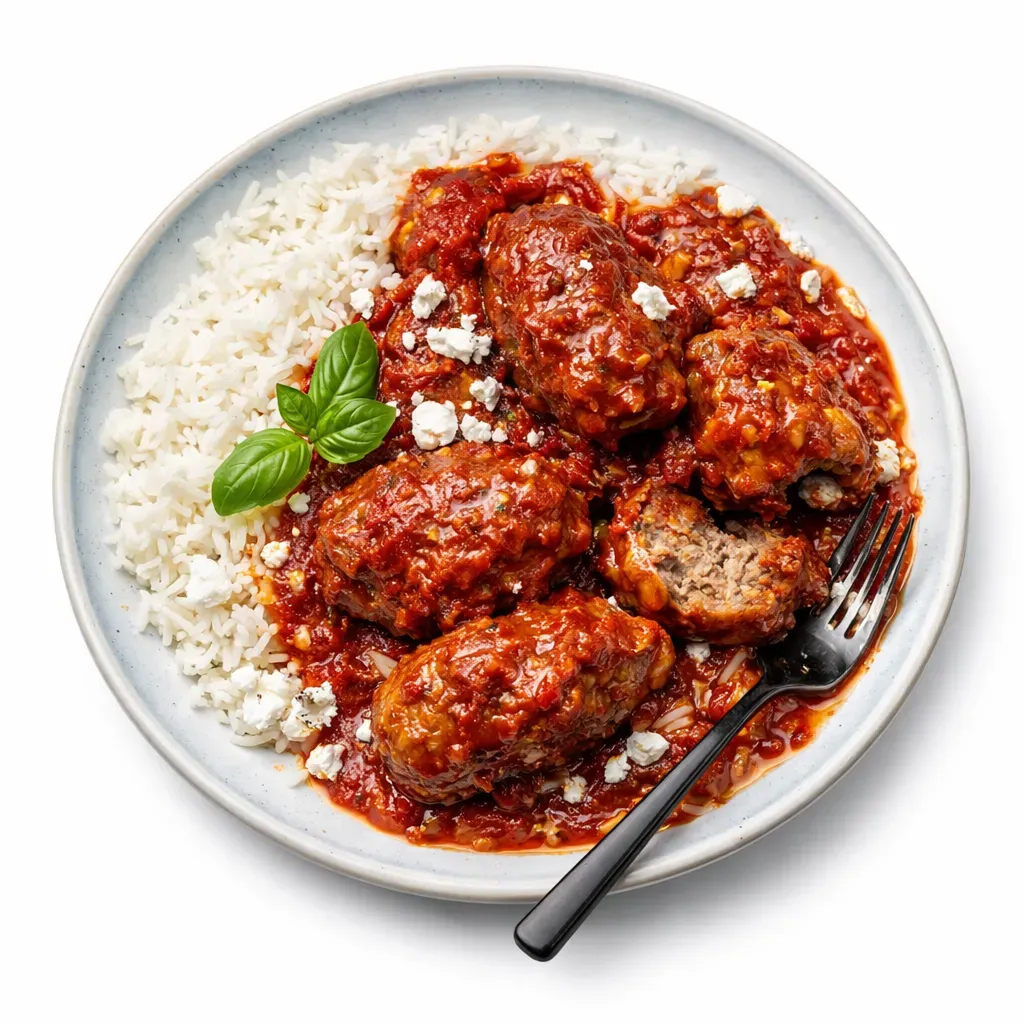 Immerse yourself in the heartwarming flavors of Greece with this delightful recipe for Soutzoukakia. These tender and juicy meatballs are infused with aromatic cumin, garlic, and oregano, all simmered in a rich tomato and cinnamon sauce. This hearty, gluten-free dish is perfect for a comforting meal that is as satisfying as a Mediterranean holiday.