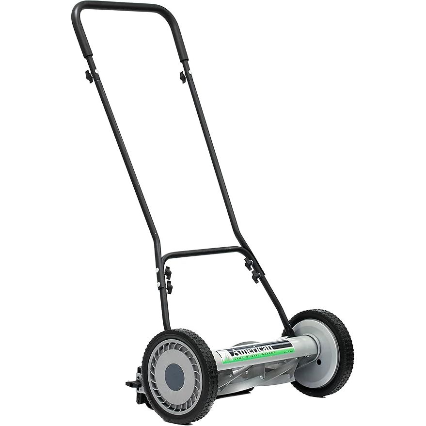 The American Lawn Mower 1815-18 is an 18-inch 5-blade reel lawn mower that is designed to provide a clean and precise cut for your lawn. The mower is constructed with a durable steel frame and features a cushioned handle for comfort during use.