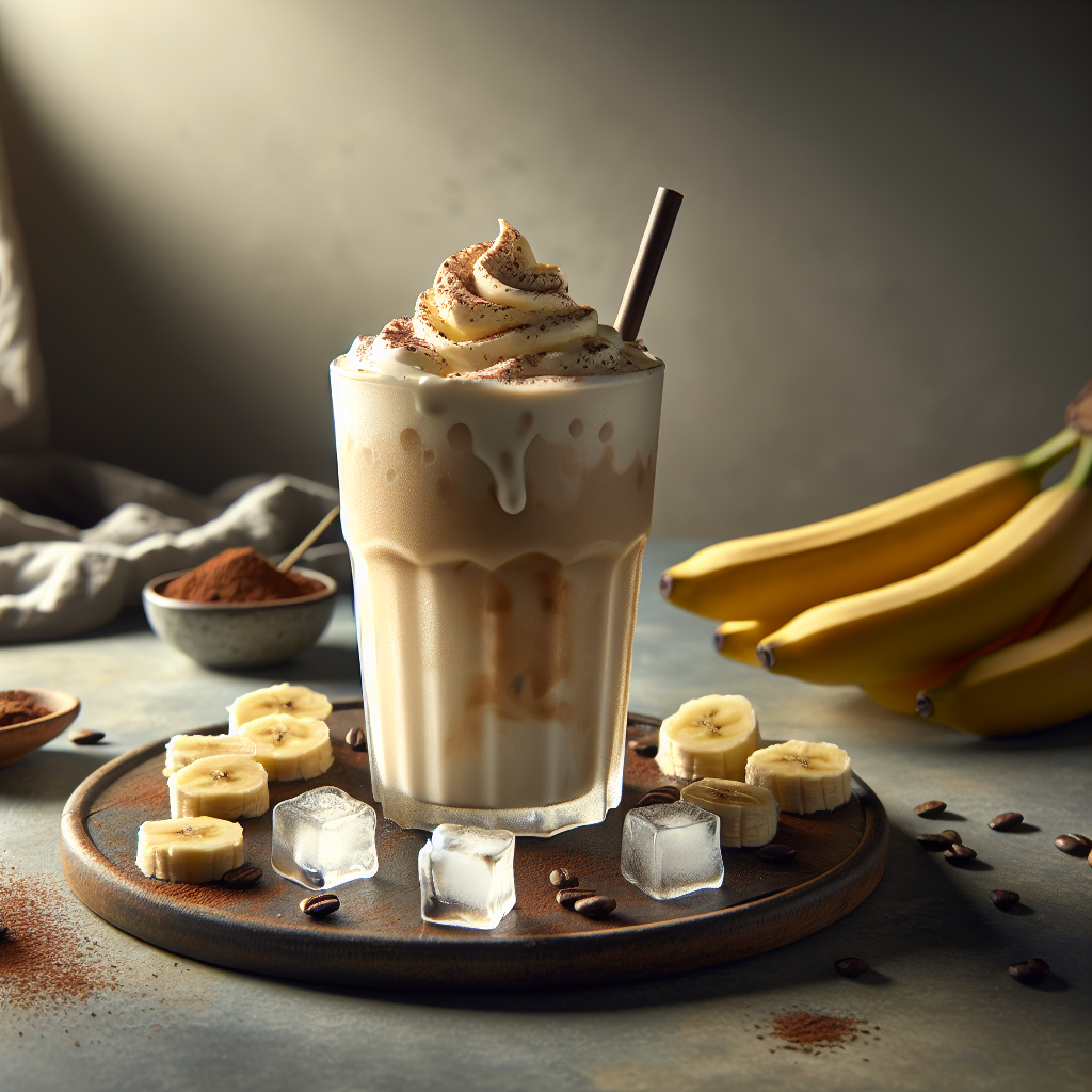 A Banana Coffee Milkshake is a creamy and indulgent beverage that combines the smooth texture of bananas with the rich flavor of coffee. This delightful shake is made by blending ripe bananas with cold brew or espresso, a scoop of vanilla ice cream for sweetness and creaminess, and a splash of milk to achieve the perfect consistency.