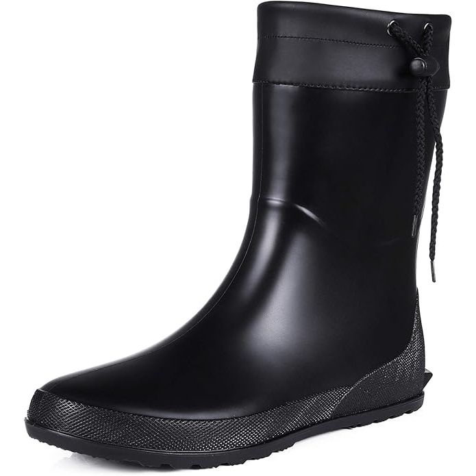 The Asgard Women's Mid Calf Rain Boots Collar Gardening Boots are designed for women who enjoy working in the garden or spending time outdoors in wet conditions. These boots are made of a lightweight and durable material that makes them easy to walk in and comfortable for all-day wear.