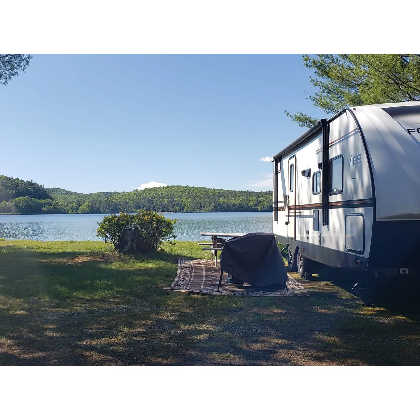 Littlefield Beaches Lakeside Family Campground is a cherished escape for families and friends seeking an outdoor adventure in a pristine setting. The campground prides itself on its immaculate surroundings, which are lovingly maintained to ensure a comfortable and inviting atmosphere for all guests. Patrons of Littlefield Beaches often speak fondly of the warm and friendly owners, as well as the hospitable staff who go above and beyond to create a welcoming environment. 

With an unwavering commitment to customer satisfaction, the campground staff is known for their pleasant demeanor and eagerness to assist, ensuring that every need is met with a smile. Visitors are particularly enchanted by the myriad of activities available, catering to all ages and providing endless enjoyment for the entire family. The sense of community among campers is palpable, as many return year after year to relive cherished memories and make new ones.

Accommodations at Littlefield Beaches include top-notch amenities such as the SportTrek camper, acclaimed for its contemporary design featuring a cozy Queen bed, a bunk room perfect for children, and a fully equipped kitchen complete with dishes, utensils, toaster, and a Keurig coffee maker. The natural splendor of the campground is accentuated by the breathtaking lake views. Guests are drawn to the pristine beach with its crystal clear waters, ideal for swimming and sunbathing. The fun continues on the lake with paddle boats and kayak rentals available, offering a tranquil escape or an exciting adventure on the water.

This stunning lakeside retreat is not only a favorite destination for campers, but also a beloved workplace for local community members, including those who have transitioned from longtime campers to dedicated staff. The campground's beach is often cited as the highlight of the camping experience. 

Littlefield Beaches Lakeside Family Campground retains its allure as a peaceful sanctuary for those looking to unwind. With top-notch facilities that are carefully maintained for guest comfort and the eager anticipation of reunions among families who have booked their return visits, the campground promises a delightful experience to all who journey there. As the countdown to the next summer season begins, the anticipation for more unforgettable moments at Littlefield Beaches runs high among its loyal and joyful clientele. Description by ChatGPT.