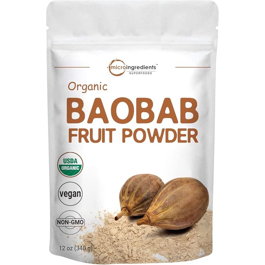 Organic Baobab Powder is a nutrient-rich superfood derived from the baobab tree in South Africa. This powder is packed with immune-boosting Vitamin C, which can help strengthen the body's defenses against illness.