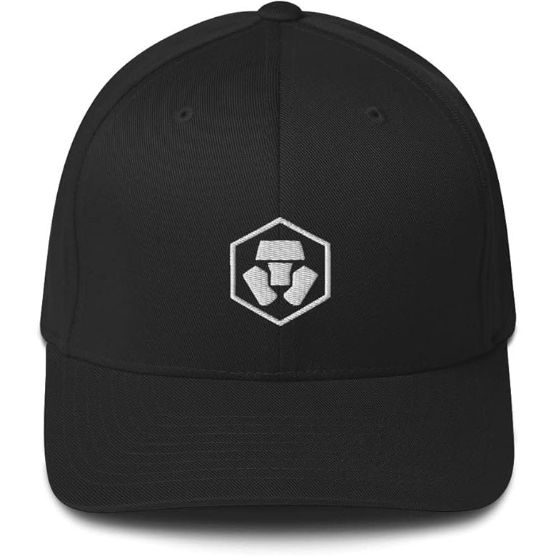 Crypto.com Hat, CRO Flex fit hat with Front and Back Embroidery image