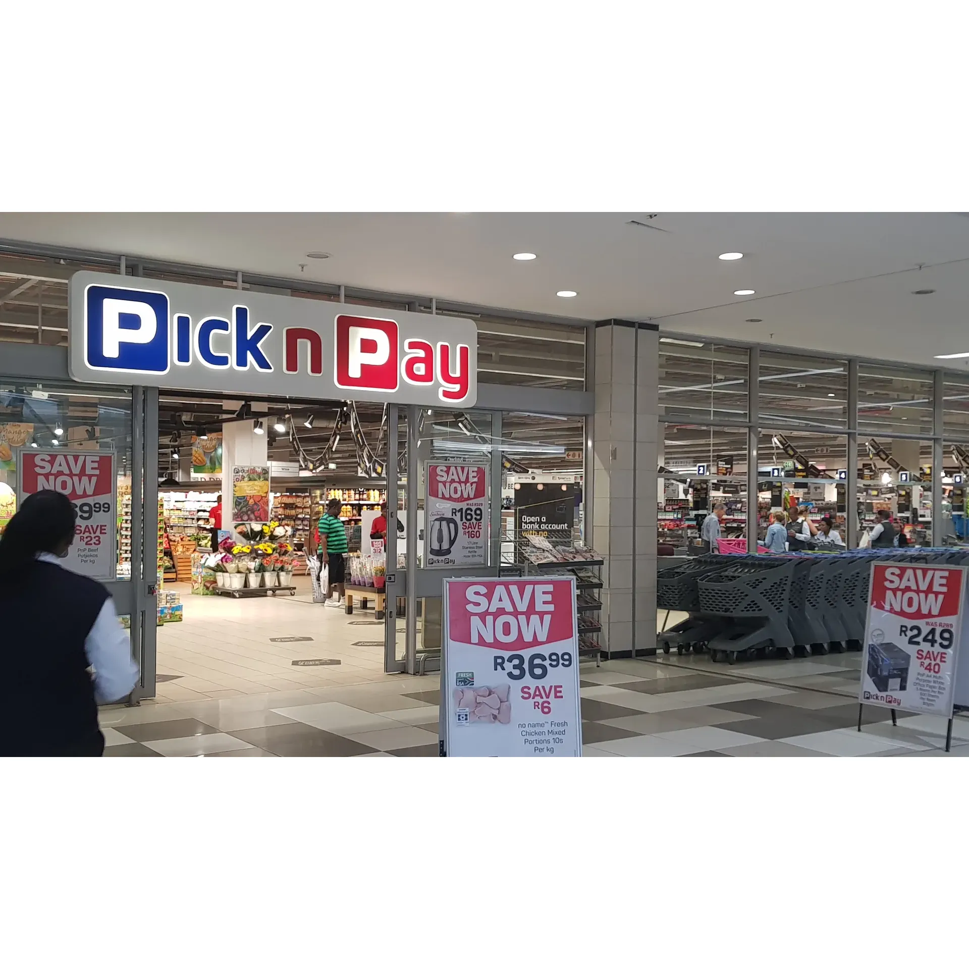 Located in the bustling Menlyn Mall, Pick n Pay stands out as a versatile and customer-oriented supermarket, dedicated to providing an enjoyable shopping experience to all its visitors. Patrons frequently highlight the store's ability to cater to their diverse needs with a wide selection of products that ensure shoppers can always find precisely what they're looking for.

Shoppers appreciate the convenience of the store's afternoon shopping, noting the reduced queues during these times, which makes for a swift and stress-free visit. The store's loyalty program, Smart Shopper points, is also commended for its value, allowing customers to extend their purchasing power significantly.

In addition to its regular offerings, Pick n Pay is praised for its engaging and dynamic in-store displays, creating an exciting and festive atmosphere that enhances the overall shopping experience. With attentive and proactive staff at the ready to assist, customers feel well-supported throughout their visit.

The supermarket's promotions and specials are another highlight for shoppers, who value the ability to make their budgets stretch further. The store demonstrates flexibility and thoughtfulness by issuing rain checks for items that may have run out during special promotions, ensuring that no customer misses out on great deals.

The layout and presentation of the store are also noted, with visitors impressed by the store’s dedication to maintaining an attractive and organized environment that reflects the care and detail put into every aspect of the shopper’s journey.

Overall, Pick n Pay Menlyn Mall is regarded as a go-to destination for those in search of quality products, excellent service, and a pleasurable shopping environment. It continues to uphold a reputation as a reliable and comprehensive grocery provider in the community. Description by ChatGPT.