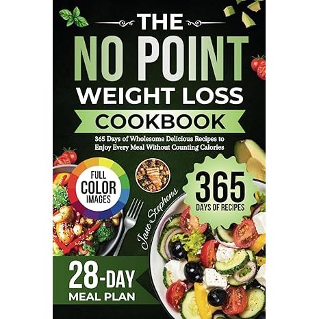 Embark on a culinary adventure with The No Point Weight Loss Cookbook by Jane Stephens, your ultimate companion for guilt-free gourmet delights. Brimming with 365 sumptuous recipes, each dish is meticulously crafted to allow the enjoyment of mouthwatering flavors without the burden of calorie counting.