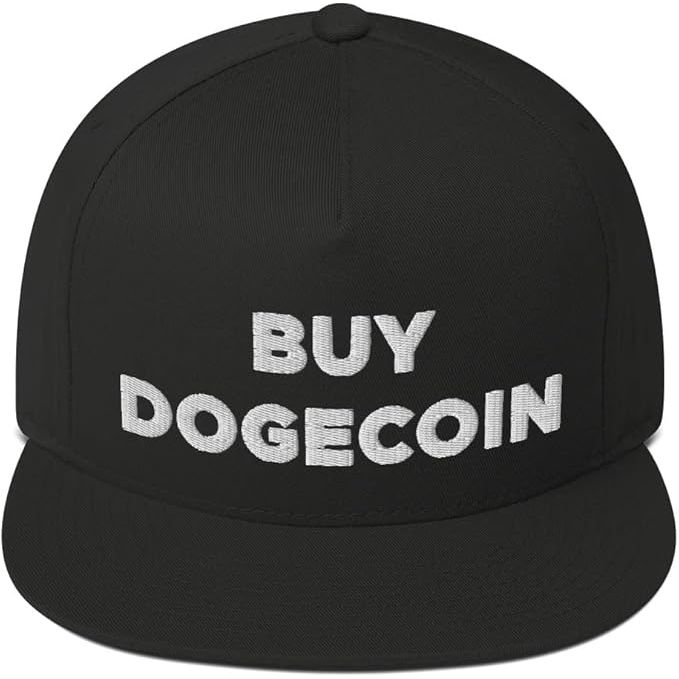 The Dogecoin Hat is an embroidered flat bill snapback cap featuring the iconic Dogecoin logo, designed for fans and supporters of the popular cryptocurrency. Made from high-quality materials, the hat is durable and comfortable to wear for everyday use.