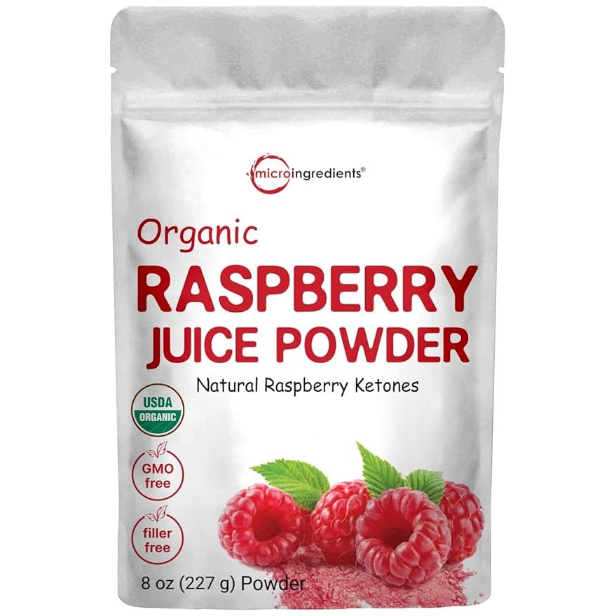 The Organic Raspberry Juice powder is a convenient and versatile way to enjoy the delicious flavor and health benefits of raspberries. Made from 100% natural freeze-dried raspberries, this powder is free from sugar and additives, making it a pure and healthy option for adding flavor to drinks, smoothies, and beverages.