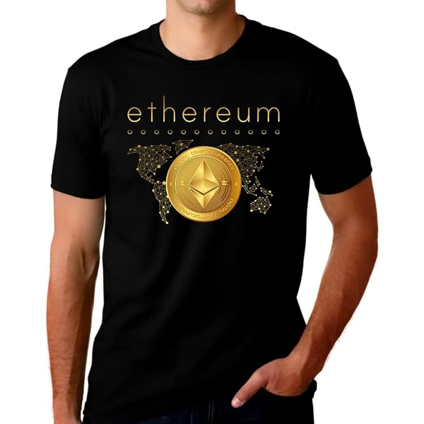 Ethereum Shirt for Men is a clothing item featuring the Ethereum logo, designed specifically for male fans of the cryptocurrency. This shirt is a great gift idea for anyone who is interested in Ethereum and the world of cryptocurrency.