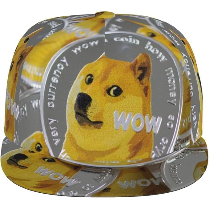 The Unisex Adjustable Flat Brim Cap Dog-Dogecoin-Shiba-Inu Baseball Cap is a trendy and stylish accessory for both men and women. This black snapback hat features a cool and unique design inspired by the popular Dogecoin cryptocurrency and the Shiba Inu dog breed.