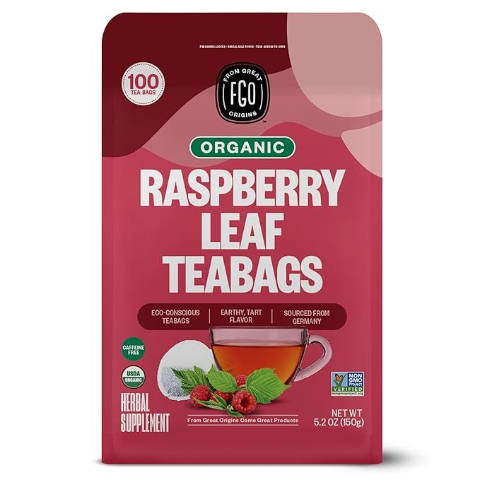 FGO Organic Red Raspberry Leaf Tea is made from 100% pure organic red raspberry leaves, without any added artificial flavors or fillers. Each eco-conscious tea bag is individually wrapped and free from GMOs, gluten, and caffeine, making it a healthy and natural choice for those looking to incorporate red raspberry leaf into their daily routine.