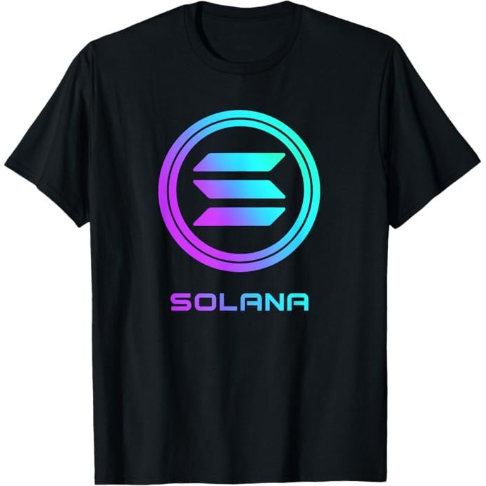 SOLANA Crypto SOL Coin Blockchain Decentralized Application T-Shirt image