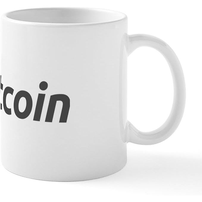 The CafePress Bitcoin Coffee Mug is an 11 oz (325 ml) ceramic coffee mug featuring a unique design related to the popular digital currency, Bitcoin. This mug is perfect for anyone who is a fan of Bitcoin or has an interest in cryptocurrencies. The mug is made of high-quality ceramic material, making it durable for everyday use.