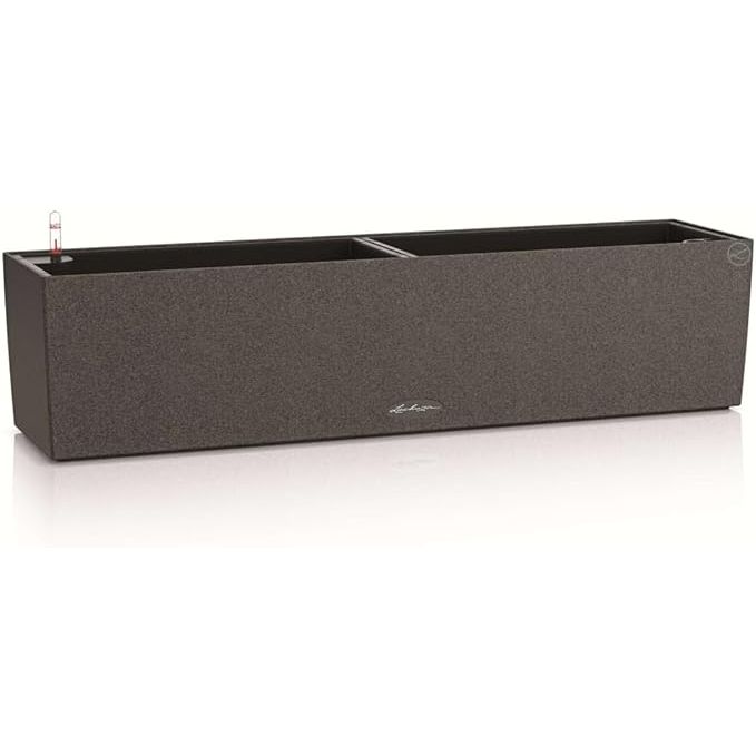 The Lechuza 15662 Balconera Stone 80 Self-Watering Planter is a stylish and sleek planter that is designed for both indoor and outdoor use. Measuring 31 inches in length, 7 inches in width, and 7 inches in height, this planter is perfect for adding greenery to balconies, patios, or any indoor space.