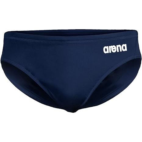 The Arena Men's Team Swim Briefs Waterpolo Solid Swimsuit is a durable and versatile swimsuit designed for competitive swimmers and water polo players. Made from 100% polyester, this swimsuit is resistant to chlorine and fading, making it ideal for frequent use in the pool.