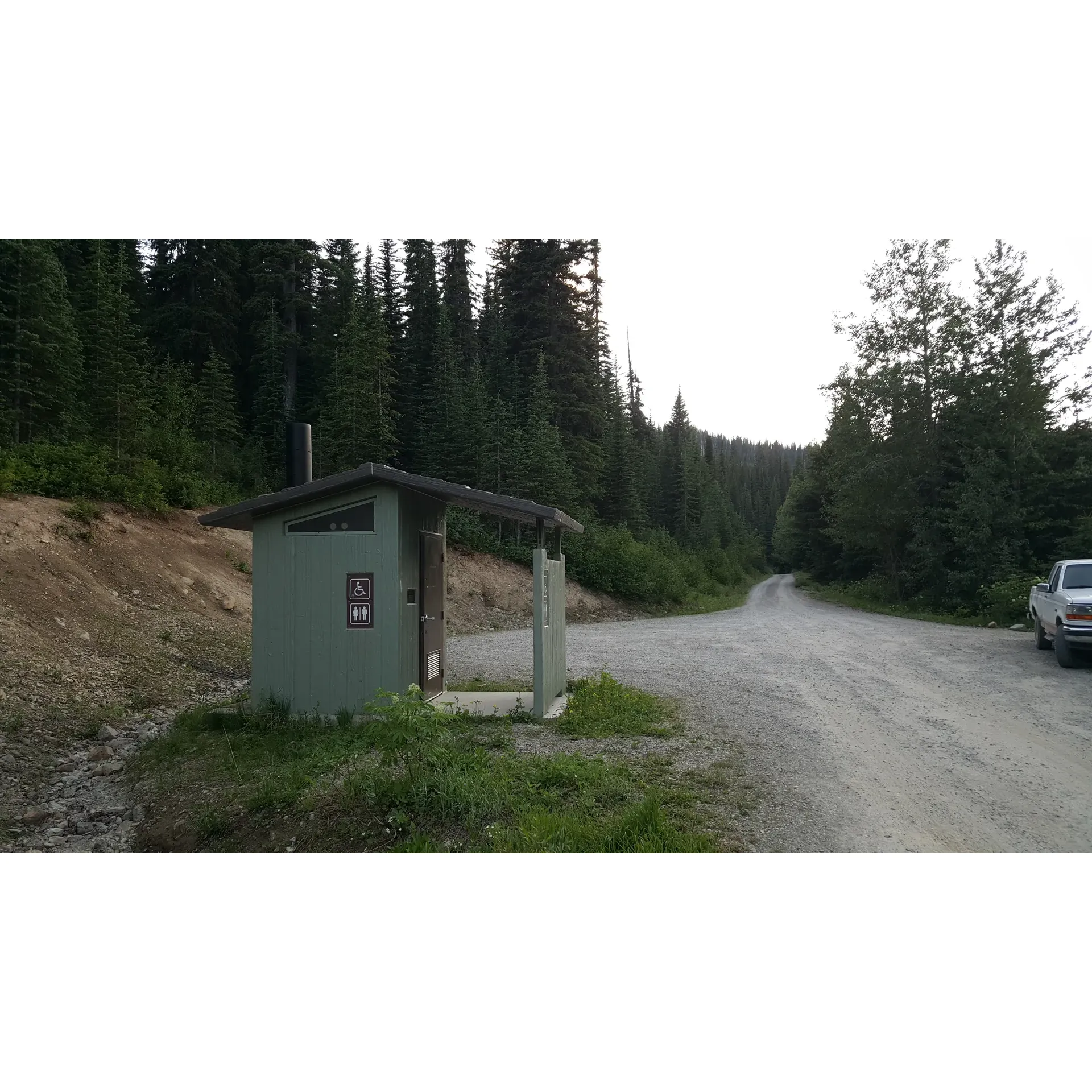 Moose Lake Campground offers a tranquil escape for those seeking a wilderness retreat. This intimate campground is ideal for travelers in pursuit of peace and quiet, providing an opportunity to disconnect from the hustle and bustle of everyday life. Surrounded by the natural splendor of a picturesque mountain lake, visitors will find themselves immersed in an environment that epitomizes the serene beauty of the great outdoors.

The campsites at Moose Lake Campground are well-spaced to ensure privacy, allowing guests to savor a sense of solitude. The presence of a pit toilet underscores the campground's rustic charm, catering to the needs of campers while maintaining an atmosphere of simplicity and closeness to nature.

Outdoor enthusiasts will appreciate the minimal traffic, attributing to the undisturbed ambiance. The pristine lake serves as the centerpiece of the landscape, reflecting the untouched beauty of the region. Visitors with a penchant for exploration might be tempted to venture towards the lake's far side, which hints at even more delightful spots for swimming.

Adventure seekers will find that the long, bumpy road leading to the campground is a prelude to the secluded haven that awaits them. Although named Moose Lake, the elusive namesake creatures may shy away from making an appearance, but the journey to this hideaway is compelling in its own right, offering a picturesque drive through the rugged terrain.

In essence, Moose Lake Campground is a hidden gem for those with an affinity for the pristine and undisturbed corners of the wilderness. It's a destination for nature lovers and those who find solace in the quiet company of towering trees and reflective waters. Description by ChatGPT.