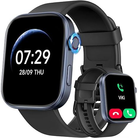 The HD 1.99" AMOLED touchscreen display of this smartwatch boasts a high resolution of 410*494 and a smooth 60 FPS refresh rate for a seamless touch interaction experience. With 100% RGB color range and an always-on display feature, you can easily view the time, messages, and sports data even in bright sunlight without having to tap the screen.