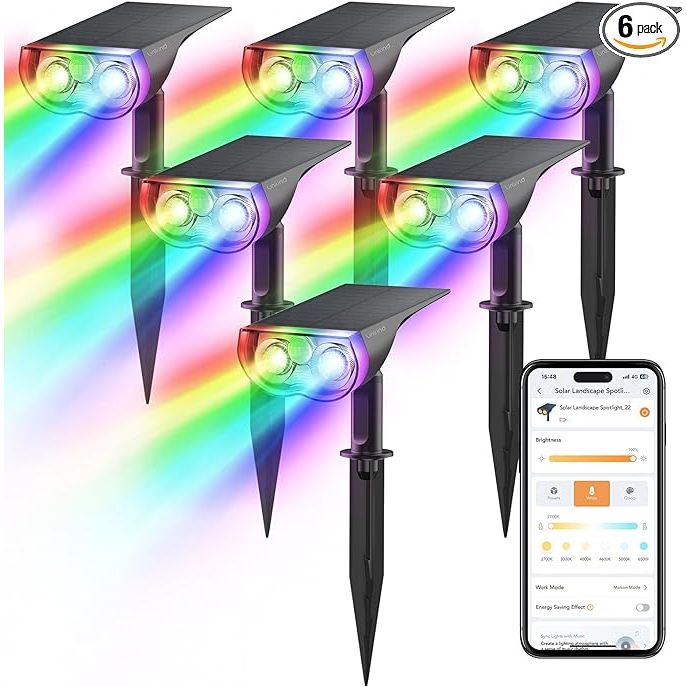 Experience the future of outdoor lighting with the Linkind Smart Solar Spotlight SL5. This innovative spotlight is the first of its kind, offering wireless control via Bluetooth through the AiDot app.