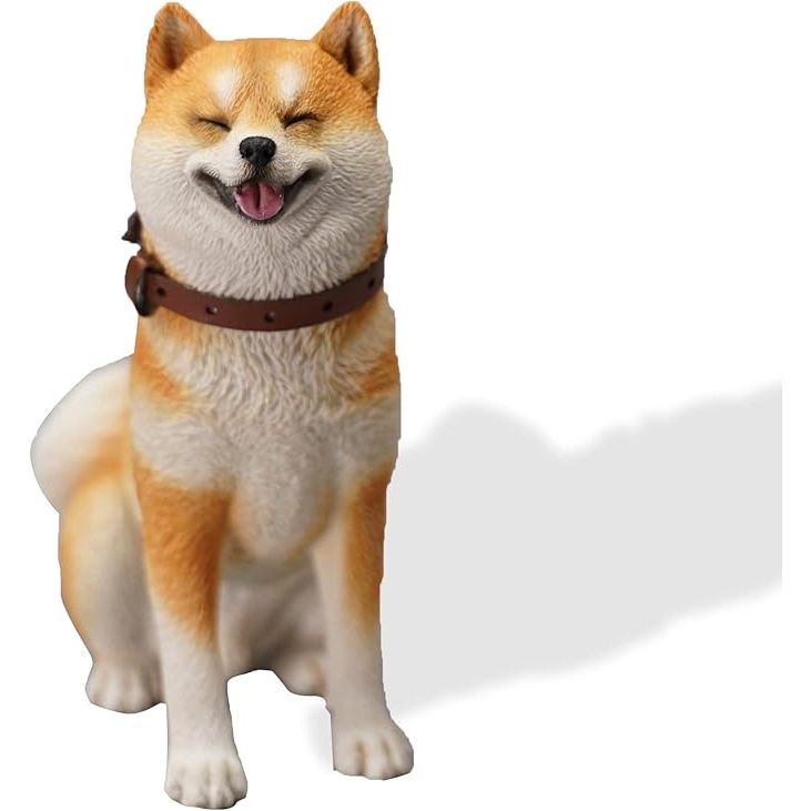 The MMOS X JXK Shiba Inu with Squinting Eyes and Smile is a highly detailed dog statue designed for dog lovers and collectors. This figurine features a realistic portrayal of a Shiba Inu with squinting eyes and a cute smile, capturing the essence of the breed's playful and spirited nature.