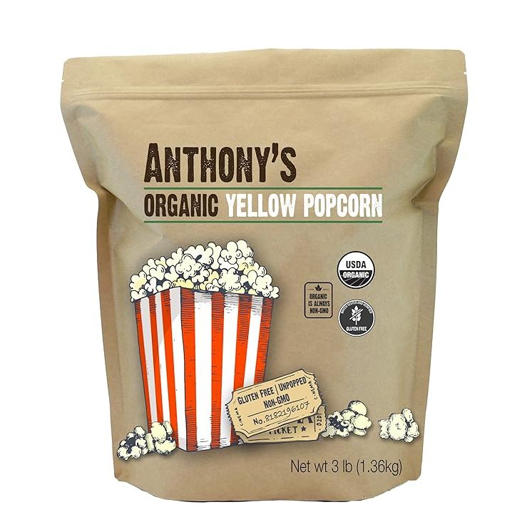 Anthony's Organic Yellow Popcorn Kernels are a high-quality option for those looking to enjoy a delicious and healthy snack. This 3 lb bag of unpopped kernels is certified organic, meaning they are grown without the use of synthetic pesticides or fertilizers.