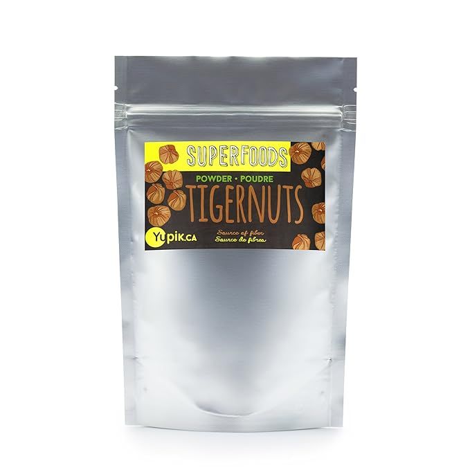 Yupik Organic Ground Tiger Nut Powder is a non-GMO, vegan, and gluten-free product that comes in a 1 lb package. Tiger nuts are small tubers that are not actually nuts, but rather small root vegetables rich in fiber, vitamins, and minerals.