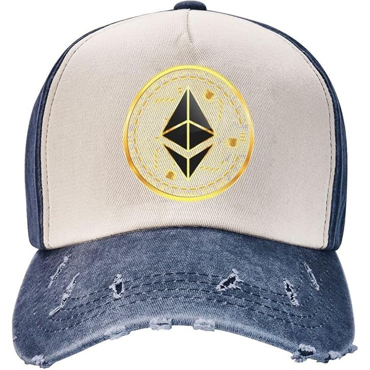 The Flag of Ethereum Upgrade Your Style with Funny Adjustable Cotton Baseball Caps for Men and Women in Navy Blue is a trendy and stylish accessory that will add a playful touch to any outfit. Made from high-quality cotton, these baseball caps are comfortable to wear and durable enough to withstand daily use.