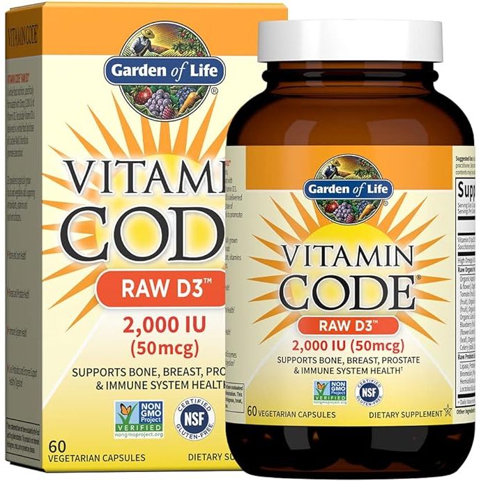 Garden of Life Vitamin D is a supplement that provides essential vitamin D to support bone and immune health. It is a raw, whole food vitamin D supplement that is made with chlorella, fruit, vegetables, and probiotics. Each vegetarian capsule contains 2,000 IU of vitamin D to help meet daily requirements and support overall well-being.