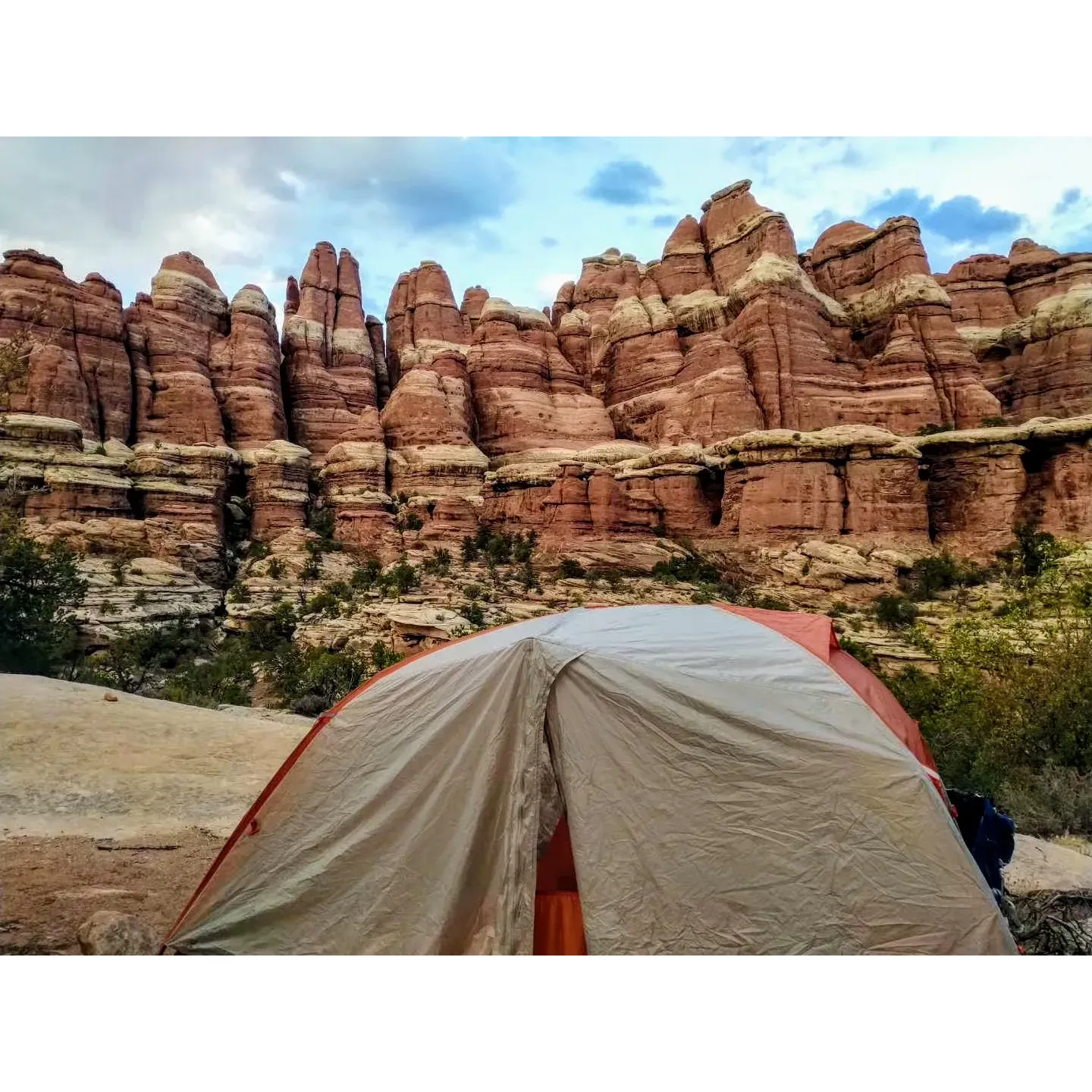 EC2 Campground offers a serene retreat for outdoor enthusiasts, boasting unparalleled access to breathtaking vistas of the canyon below. The campground's strategic location ensures privacy and tranquility, as well as convenient access points from both directions of the trail, allowing for ease of exploration for hikers and nature seekers alike.

Guests can expect to find a haven elevated high above the valley, where the expansive sky opens up to reveal a theater of stars at night, and sun-streaked dawnings by day. The altitude offers a refreshing ambience, with gentle breezes that sweep through the campsite, invigorating the senses and providing a natural respite from the everyday hustle.

EC2 Campground is a perfect spot for those looking to find peace in the great outdoors, offering a harmonious blend of isolation and accessibility—with awe-inspiring views that promise a memorable outdoor experience. Whether you come to disconnect and rejuvenate in the quietude or to venture out into the surrounding wilderness, EC2 Campground is an ideal destination for campers seeking both adventure and tranquility. Description by ChatGPT.