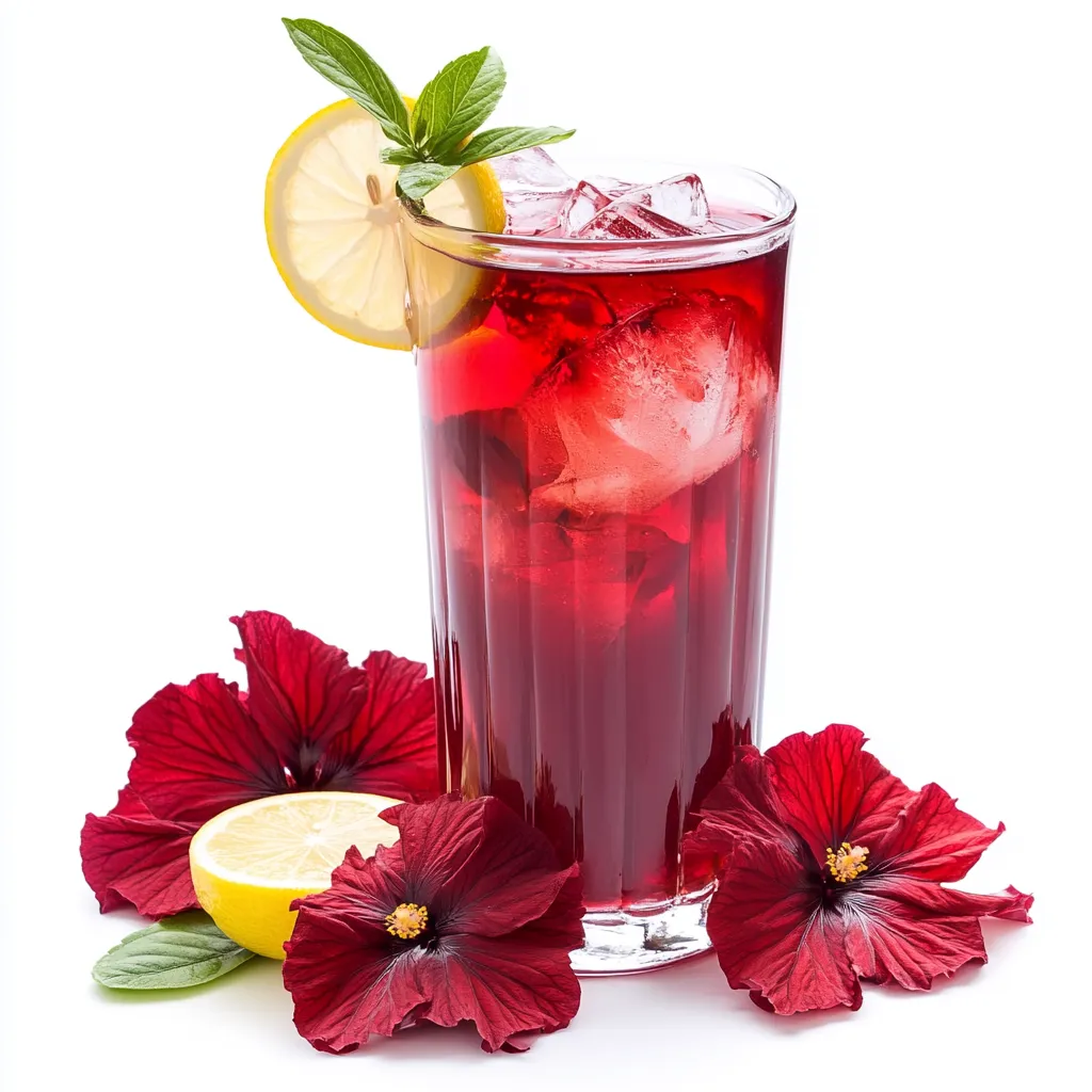 1 Iced Hibiscus Tea - Chilled hibiscus over ice