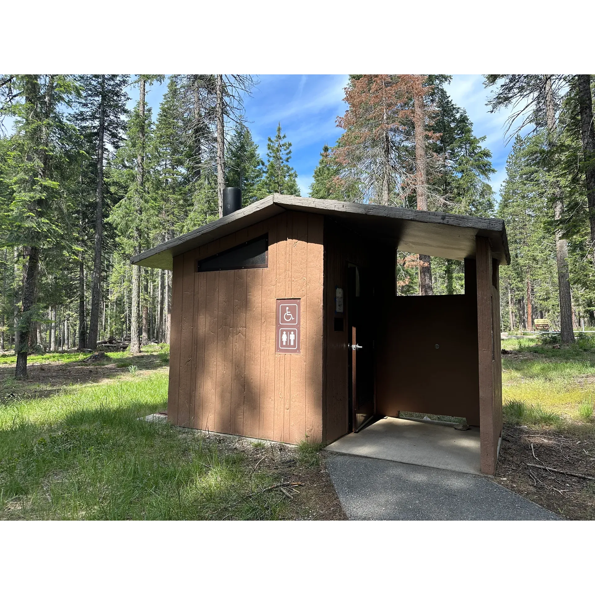 Gurnsey Creek Campground offers a serene and convenient outdoor experience for those looking to explore the great outdoors. The grounds serve as an ideal base for visitors seeking to immerse themselves in the wonders of Lassen Volcanic National Park or to bask in the beauty of Lake Almanor, both just a short drive away.

The year-round flowing creek provides a tranquil soundtrack for campers, while fishermen only need to venture a mere two miles to Deer Creek for a day of angling. The sites are comfortably nestled among majestic pines and sequoias, allowing ample space for campers to enjoy their surroundings. Clean vault toilets and accessible threaded water spigots ensure basic comforts are met, with the ability to fill tanks for those who come prepared with hoses.

The campground thrives with greenery and offers sunny sites optimal for those employing solar power, contributing to its suitability for not only RVs but also environmentally-conscious campers. Connectivity isn't a concern, as combining providers such as Verizon and T-Mobile with a router and booster can facilitate remote work needs, including video calls.

Gurnsey Creek Campground is graced with a unique feature—a bountiful supply of complimentary firewood, resulting from the forestry work done in the previous years, promoting enjoyable evenings around the campfire. For large motorhome owners, there are specific sites designed to accommodate bigger rigs, with proficient navigation permitting.

The close proximity to essential amenities in the town of Chester, including fuel and dining options, adds to the convenience of the campground. As the daylight fades and the hustle of the highway subsides around nightfall, visitors can settle into a peaceful sleep, ready to embrace the adventures that await the next day.

Overall, the value proposition of Gurnsey Creek Campground is clear—it's a sanctuary for nature lovers, a hub for adventure seekers, and an accessible retreat assuring a comfortable and delightful outdoor experience. Description by ChatGPT.