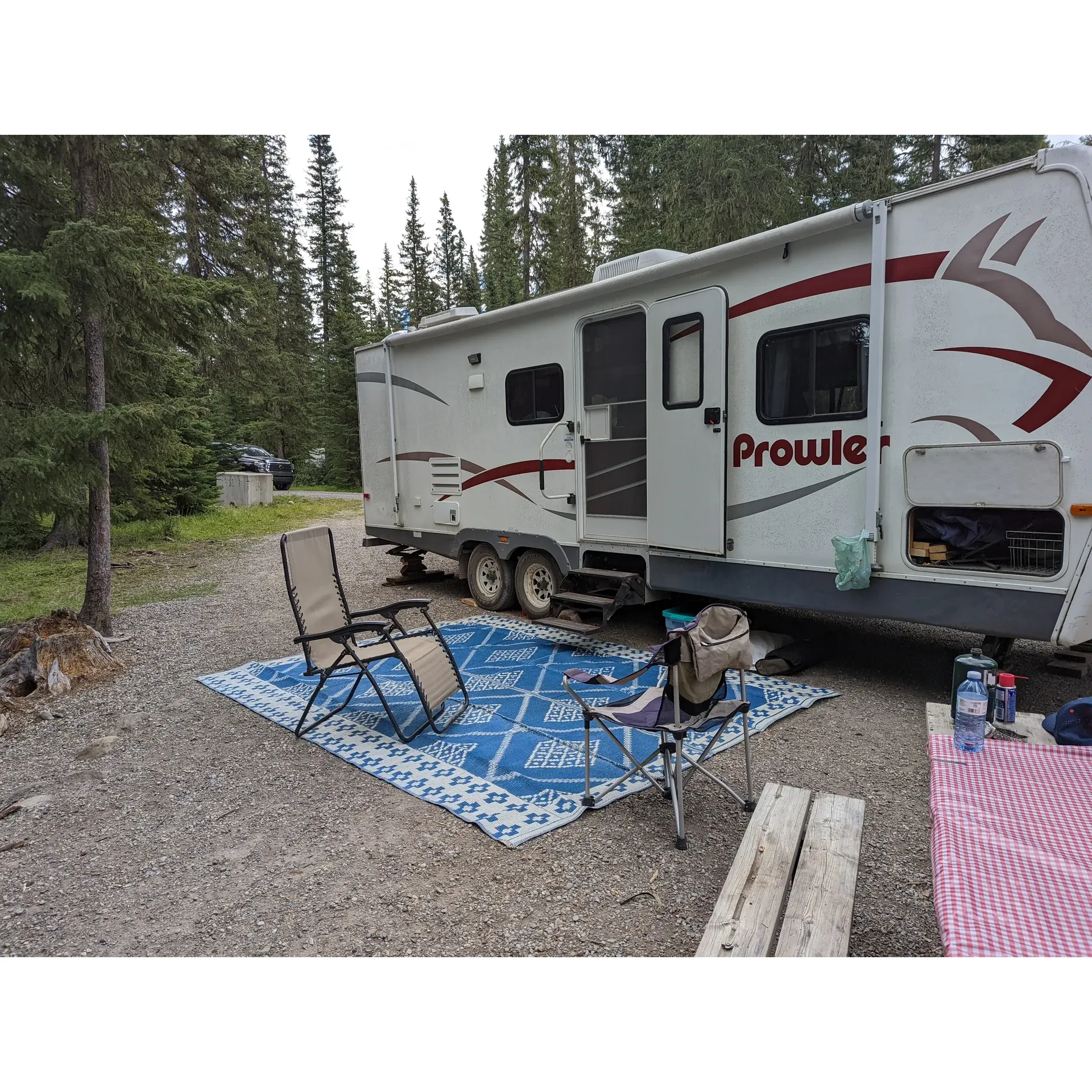 Fish Lake Campground offers an idyllic retreat for nature lovers and outdoor enthusiasts alike. Its beautifully maintained grounds are peppered with an array of camping spots that afford a sense of seclusion, enabling guests to relish in the serenity of the surrounding forest. Spacious and spread out, each site allows visitors to enjoy their own piece of the Alberta wilderness.

The campground's general store is a treasure trove of convenience, well-stocked with essentials that campers may require, ensuring that almost any need can be met without leaving the comfort of this outdoor haven. The store also offers firewood and ice at competitive prices, contributing to a hassle-free camping experience.

Loop 4 of the campground boasts very clean and cozy spots, and with the dedicated staff continually tending to the grounds and roads, guests can trust in the cleanliness and upkeep of the area. A stroll from Loop 4 to the lake makes for a healthy walk, and once at the waterfront, anglers can find satisfaction in the good fishing opportunities available from shore.

The campground is positioned within easy reach of a lovely lake that is not only a feast for the eyes but also perfect for swimming and aquatic activities. Paddle enthusiasts can enjoy kayaking or canoeing in the tranquil waters, and those with a penchant for exploration can find enjoyable trails close by for hiking. 

Visitors who love being right by the water's edge will appreciate Loop 1 for its proximity to the lake, creating a picturesque camping experience. The lake is inviting for a leisurely kayak trip, offering a peaceful way to spend a couple of hours immersed in nature. 

Close to Fish Lake Campground, the majestic Crescent Falls and scenic mountain ranges await, further enriching the camping journey with spectacular natural beauty. While the campground does not have an RV sewer station on-site, a nearby facility in Nordegg provides convenient services just a short drive away.

Fish Lake Campground overall is a sanctuary for those looking for a retreat that offers both solace and adventure amidst Alberta's stunning landscape. With its blend of practical amenities and natural splendor, visitors are sure to create lasting memories amidst its tranquil beauty. Description by ChatGPT.