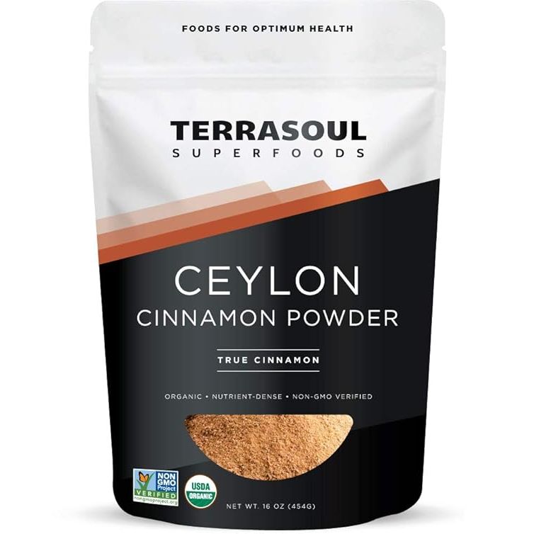 Terrasoul Superfoods Organic Ceylon Cinnamon Powder is a premium quality and flavorful spice that has been lab-tested for authenticity. The 16 oz package ensures you have a generous amount of high-quality Ceylon cinnamon at your disposal.