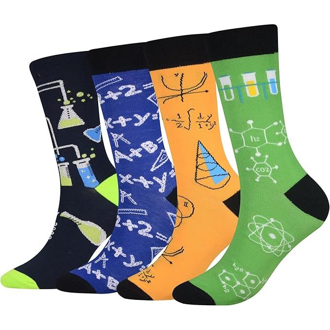 Men's 2/4 Packs Fun Crazy Novelty Dress Crew Socks are creative and unique socks designed to add some fun to your outfit. These socks typically come in sets of 2 or 4 pairs, allowing you to mix and match different designs. Whether you're looking for a pop of color, a bold pattern, or a quirky print, these novelty socks have you covered.