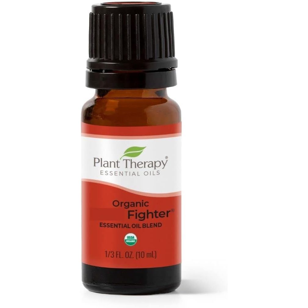 Plant Therapy Organic Fighter Essential Oil Blend is a potent combination of organic essential oils designed to support the immune system and promote overall wellness. This blend is 100% pure, undiluted, and therapeutic grade, ensuring maximum potency and effectiveness.