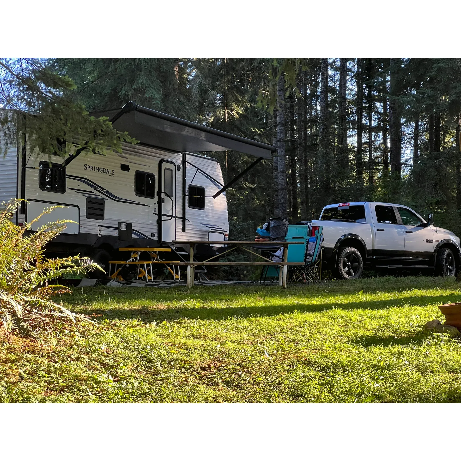 Kid Valley Campground offers an idyllic outdoor retreat perfect for families and adventurers looking to explore the natural beauty of Mount St. Helens and its surroundings. Tucked away in a serene wooded environment, the campground presents a mix of RV and tent sites, catered to suit a variety of preferences. Most RV sites come with full hook-ups, ensuring a comfortable stay for those bringing their homes-on-wheels, while cozier tent sites provide a more traditional camping experience.

Each camping spot is thoughtfully equipped with a picnic table and a fire pit, with firewood available on-site for a nominal fee, inviting guests to enjoy evenings under the stars, surrounded by the whispers of the forest. The well-maintained and spacious sites feature easy access, level dirt pads, and minimal separation to foster an open and friendly community atmosphere when the campground is lively.

Beyond the well-considered amenities like clean restrooms and maintained shower facilities, Kid Valley Campground is also an excellent base for outdoor enthusiasts. With the westside area of Mount St. Helens mere minutes away, visitors can immerse themselves in the wonders of this volcanic landscape, exploring visitor centers, observation areas, and pristine lakes. The nearby Toutle River offers delightful swimming and fishing opportunities, complete with rope swings for a playful dip into the water.

Kids will find joy in the on-site play area, which includes a sandbox, slide, and other simple outdoor amusements, while adults can engage in recreational activities like horseshoes or basketball, adding to the campground's charm. Those seeking to dine out can take a short trail to a local restaurant, promising a scenic view alongside your meal.

Immersed in this peaceful, no-frills environment, the absence of cell service encourages visitors to unplug and reconnect with nature, offering a chance to engage in quality time and purely soak in the rustic experience. The campground's location also makes it the nearest park to the awe-inspiring Mount St. Helen’s, guaranteeing adventures are just a stone’s throw away.

At Kid Valley Campground, guests can expect friendly service, an inviting community feel, and unbeatable proximity to some of the most breathtaking natural attractions in the Pacific Northwest, all wrapped into a budget-friendly camping experience. Description by ChatGPT.