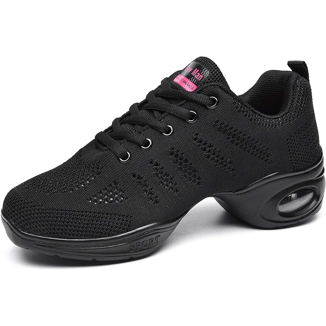 Women's Jazz Shoes Lace-up Sneakers are a stylish and versatile option for those who love to dance or engage in athletic activities. These shoes feature a lace-up design that provides a secure and adjustable fit, making them comfortable for long periods of wear.