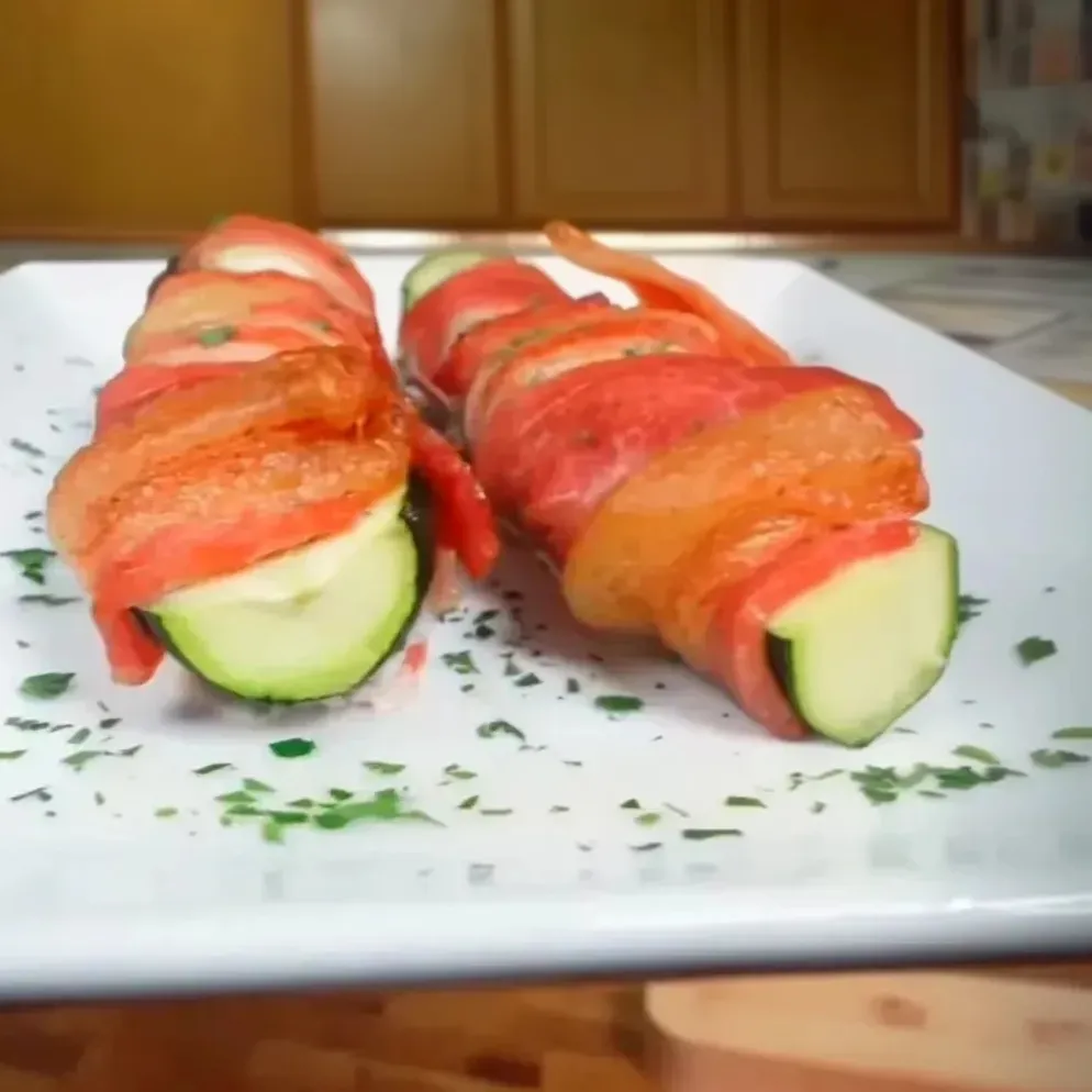 Bacon-Wrapped Panela-Stuffed Zucchini image