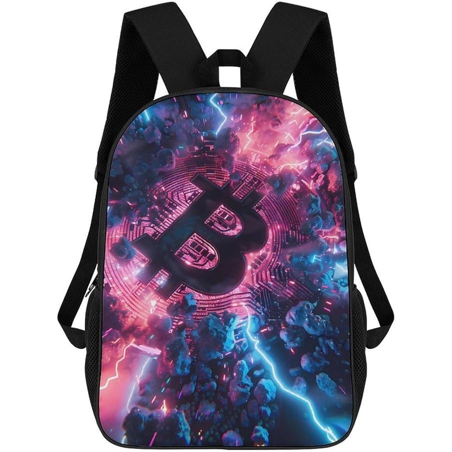 The Electric Bitcoin 17 Inch Shoulder Backpack is a stylish and functional bag designed for both men and women. With its casual and lightweight design, this backpack is suitable for everyday use, whether for work, school, or travel. It features a padded laptop compartment that can fit a 17-inch laptop, providing protection for your valuable device.