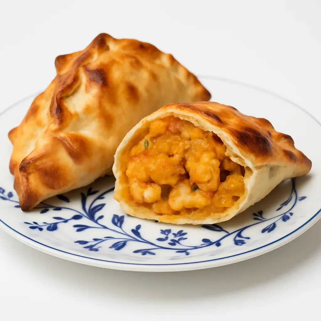 Exquisite seafood empanadas featuring king crab, prawns, and calamari, embodying the flavors of Argentinian cuisine. A perfect appetizer or light main course.