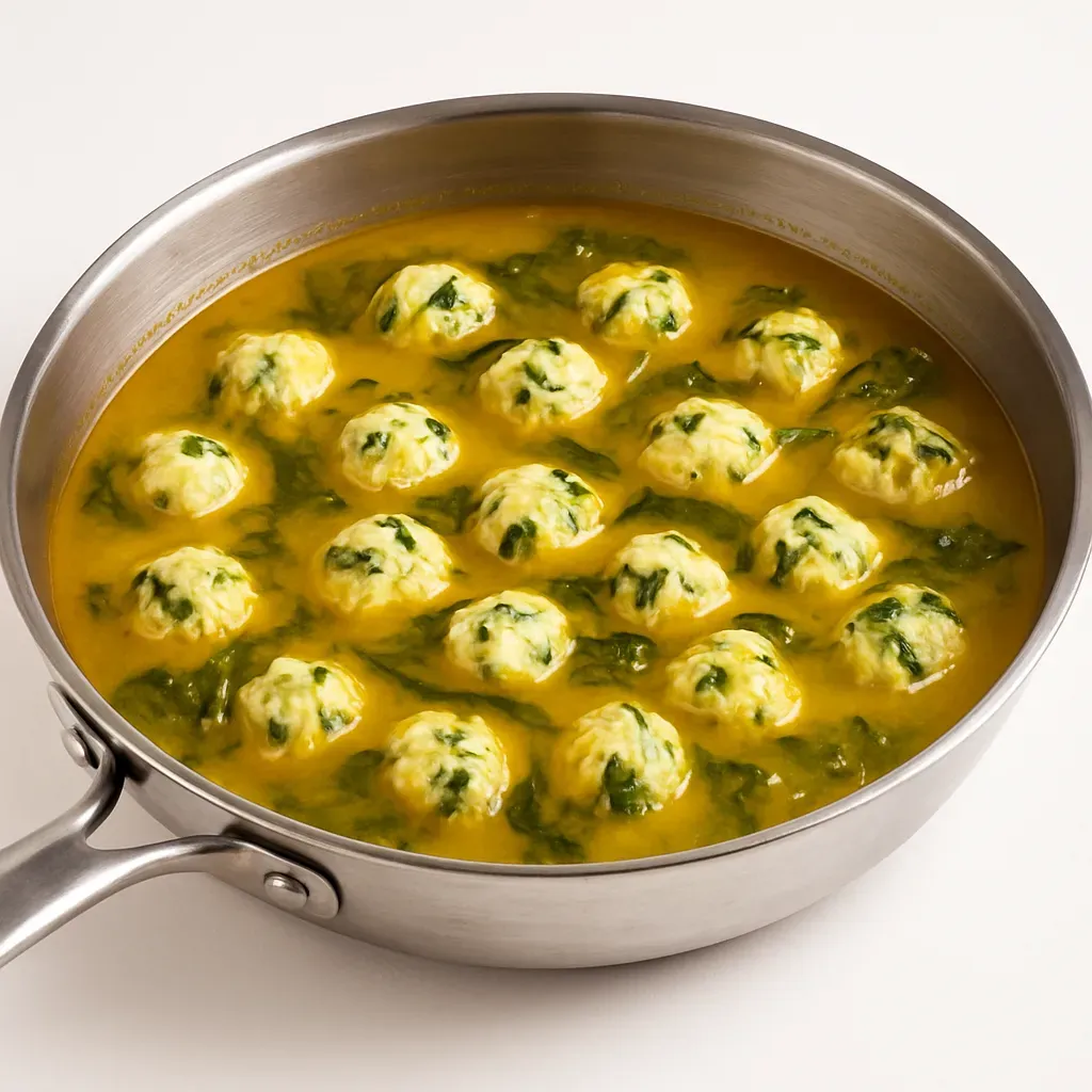A cherished traditional dish from Chiapas, Mexico, this flavorful soup combines chipilín leaves with corn masa dumplings in a savory broth, perfect as a main course or starter.