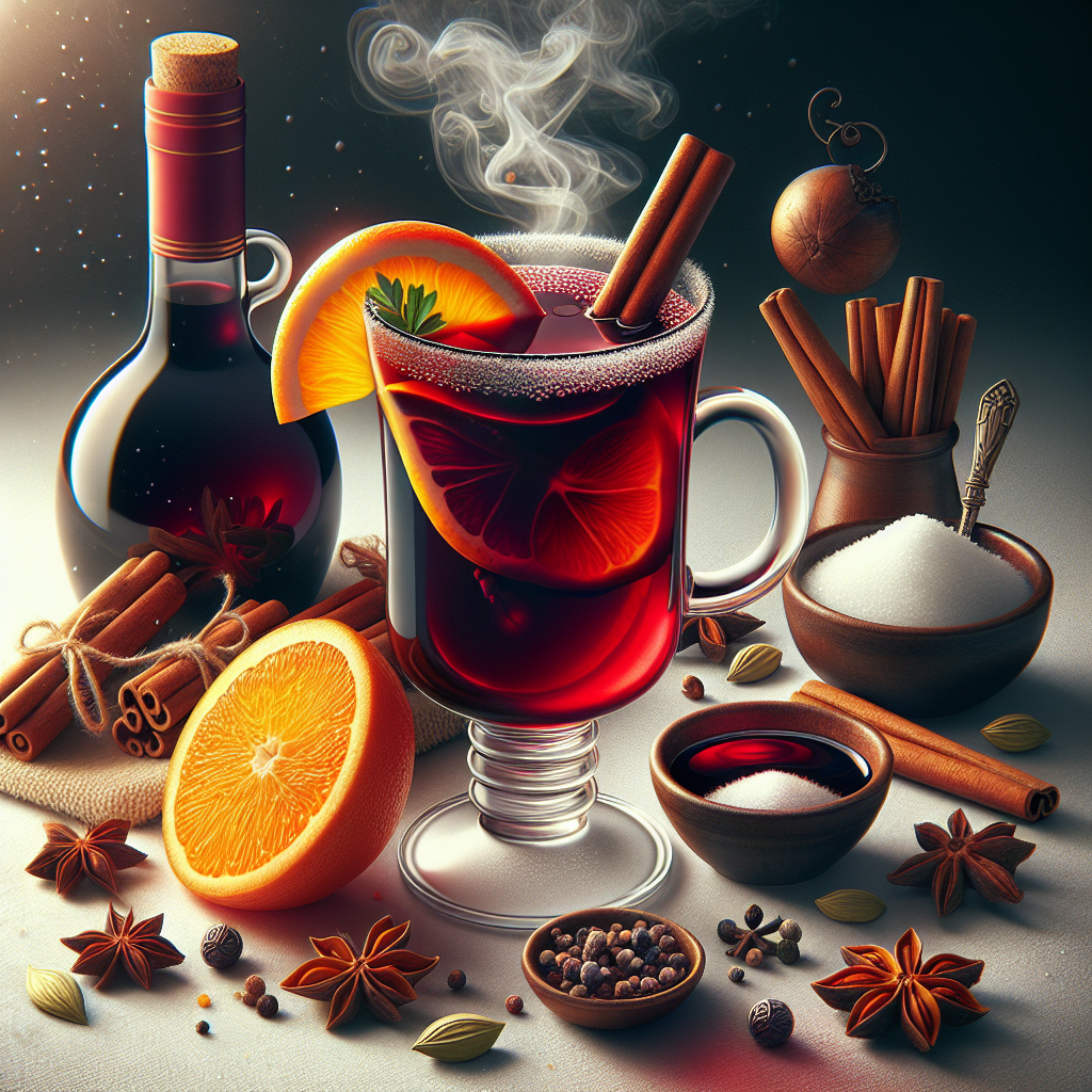 Glühwein, the storied German mulled wine, is a warming, festive beverage traditionally enjoyed during the winter holidays. This seasoned concoction blends red wine with an aromatic mix of cinnamon sticks, cloves, star anise, orange zest, and a hint of sugar to sweeten the deal.