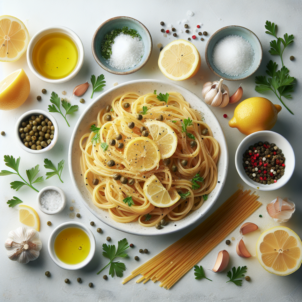 Lemon Caper Pasta is a zesty and refreshing dish that combines the bright flavors of lemon, the sharp tanginess of capers, and the comforting taste of al dente pasta.