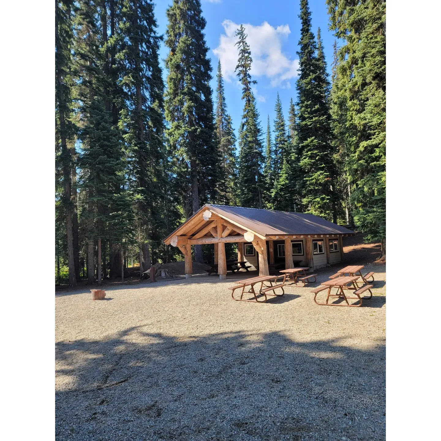 Lone Duck Campground 2 offers an exceptional outdoor experience for those seeking a serene escape with all the conveniences of modern amenities. Positioned on the edge of a pristine lake, this haven offers direct access to waters that invite visitors to revel in nature's tranquility. The campground features a charming log cabin with a covered area that adapts perfectly to the diverse needs of visitors – a favorite for gatherings and a respite from the adventures of the day.

Whether it's a group of 5 families seeking a comfortable retreat or larger parties such as a family reunion, boys/girls clubs, or special events, Lone Duck Campground 2 accommodates with ease. The ten accessible picnic tables and ample parking make organizing group activities a breeze. Not to mention, the site has been praised for its spotless and well-maintained facilities, which include flushing toilets, easily cementing the decision for many to return year after year.

Adventurous guests who braved the colder weather delight in the breathtaking sights of a frozen lake glistening in the sunshine, recounting how their winter camping adventures brought huge smiles to scouts reveling in the snowy landscape.

Moreover, Lone Duck Campground 2 is celebrated for its expansive group sites paired with great sheltered indoor spaces for those seeking a reprieve from the outdoor elements. Generous washroom facilities, a convenient water tap, and bear-proof garbage bins underscore the campground's commitment to comfort and environmental responsibility.

The campground's idyllic location doesn't sacrifice convenience either, with modern and immaculately kept outhouses along with an indoor shelter equipped with a stove for fire, enhancing the camping experience especially during cooler evenings or mornings. Proximity to Lightning Lake and surrounding trails adds another layer of outdoor splendor, all within a serene one-minute walk from the parking area, ensuring accessibility and ease for all visitors.

Lone Duck Campground 2 stands out as an optimal choice for those in search of both adventure and comfort in the great outdoors, providing ample space, essential amenities, and a touch of wilderness charm that keeps guests returning to create more cherished memories. Description by ChatGPT.