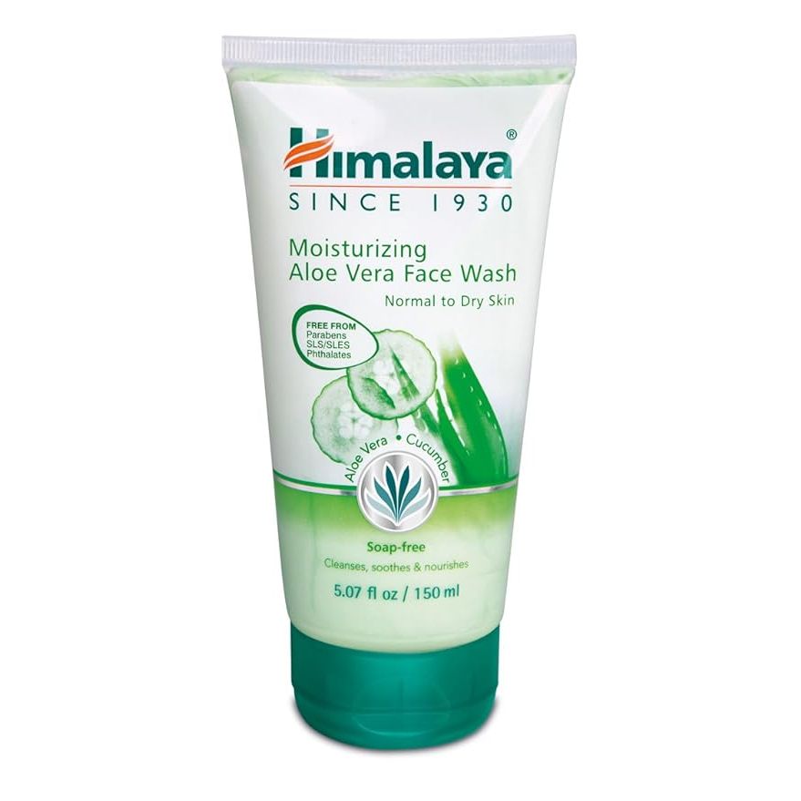 The formula of Himalaya Moisturizing Aloe Vera Face Wash is suitable for all skin types, including sensitive skin. It is free from harsh chemicals and artificial fragrances, making it safe and gentle enough for daily use. This face wash helps maintain the skin's natural pH balance and prevents dryness, leaving the skin feeling soft, supple, and nourished.