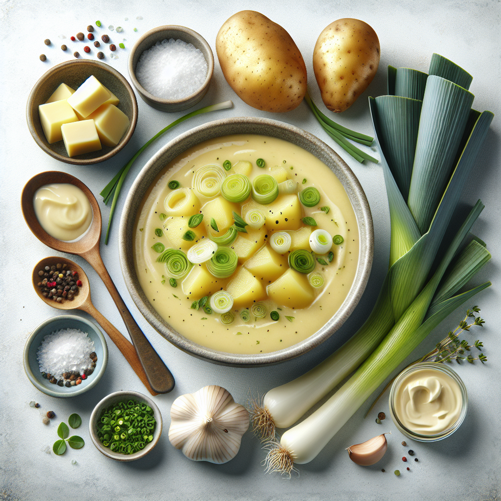 Creamy Leek and Potato Soup is a classic comforting soup perfect for any season. The dish is characterized by its smooth texture and satisfying blend of sautéed leeks and earthy potatoes, simmered in vegetable or chicken broth until tender.