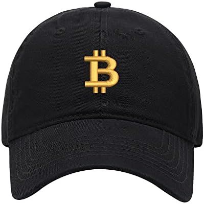 Baseball Cap Men Bitcoin Currency Embroidered Washed Cotton Dad Hat Unisex Baseball Caps image