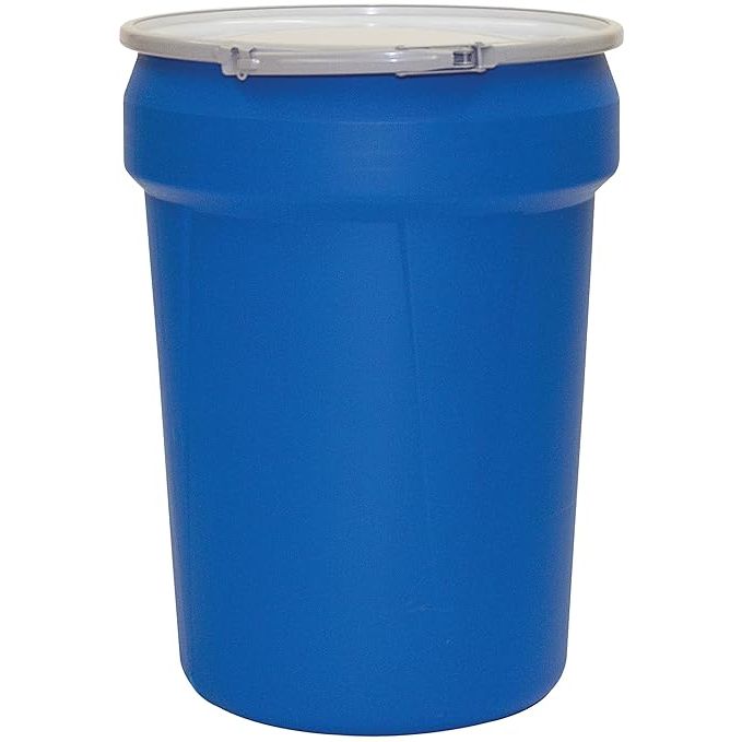 This plastic drum is designed to withstand harsh weather conditions and exposure to chemicals, making it ideal for industrial, commercial, and residential use. The drum is made in the USA and comes in a vibrant blue color, offering a versatile and reliable storage solution for a wide range of applications. Whether used for waste disposal, storage of liquids, or other purposes, the Eagle 30 Gallon Plastic Drum provides a safe and durable option for your needs.