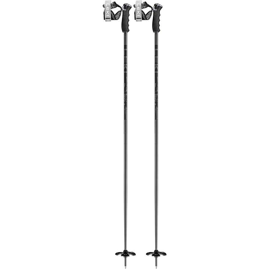 LEKI Detect S Lightweight Aluminum Ski Poles are high-quality ski poles designed for alpine skiing. They are made from durable and lightweight aluminum material, making them easy to maneuver while providing excellent strength and stability on the slopes.