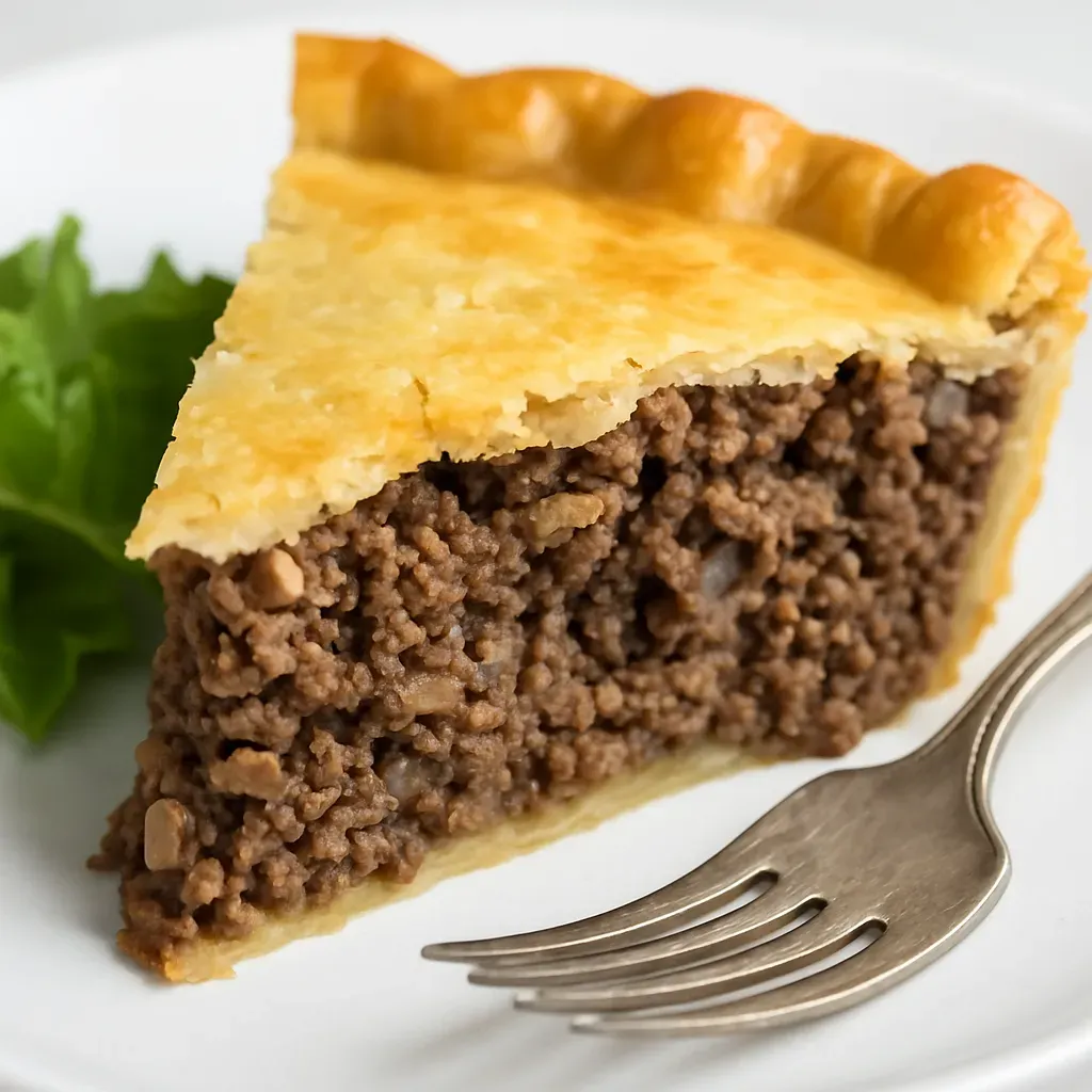 Tourtière is a classic French-Canadian dish hailed from Quebec, often served during festive seasons like Christmas and New Year's Eve. It features a flaky pastry crust enveloping a rich and spiced filling of ground pork and beef, onions, garlic, and a blend of warming spices such as cinnamon, nutmeg, and cloves.