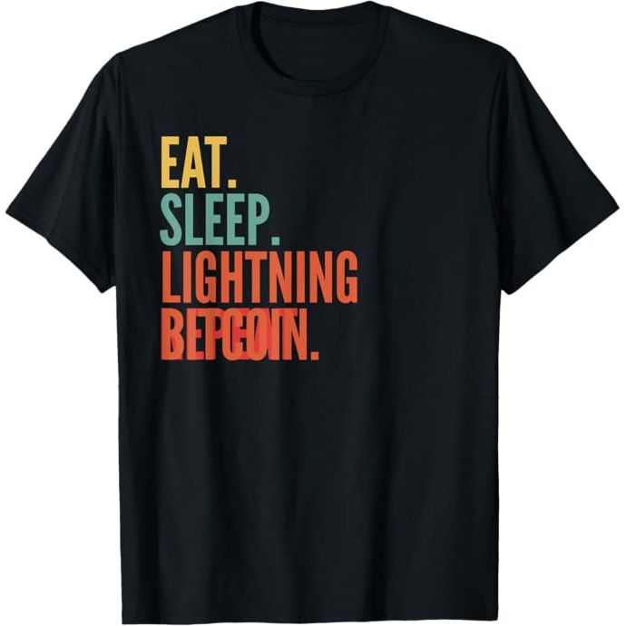 Eat Sleep Lightning Bitcoin Repeat T-Shirt image