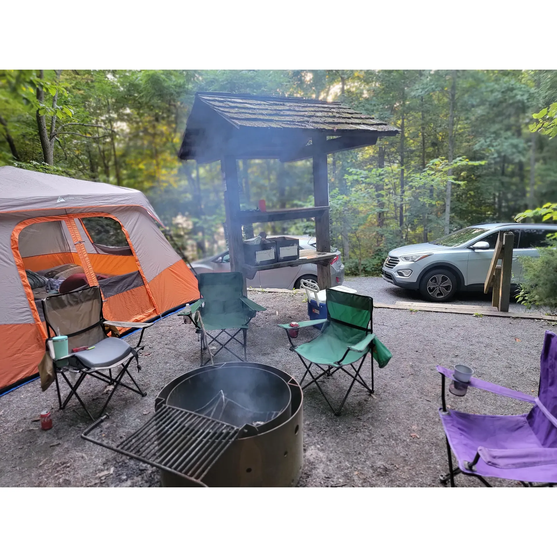 Cardens Bluff Campground is a serene and captivating retreat for nature enthusiasts seeking a tranquil getaway. With its sites perched along the shimmering Watauga Lake, visitors are treated to splendid vistas and crystal clear waters ideal for swimming. The well-organized campgrounds provide a delightful stay, with gravelled, fairly leveled tent camping spots featuring amenities such as grated fire pits, picnic tables, lantern hooks, and specially designed covered gear storage areas.

Outdoor adventurers will relish the proximity to picturesque trails and renowned natural attractions like Laurel Falls, which is just minutes away, offering a harmoniously challenging hike for those who appreciate a bit of adventure. The campground is an excellent starting point for excursions along the Appalachian Trail, ensuring memorable experiences for hikers of all levels.

Water sports enthusiasts have boundless opportunities to engage in kayaking or paddleboarding. Boating is also a favored activity, with rentals available from the nearest marina, encouraging visitors to immerse themselves in the lake’s inviting embrace.

Family-friendly and secure, with gates open from early morning until late evening, the campground is perfect for creating lasting memories, whether relaxing by the lakeside or engaging in the plentiful fishing opportunities in and around the campground. The presence of clean, well-maintained restrooms, complete with flush toilets, ensures the comfort of all guests.

Warm and proficient camp hosts add to the appeal, providing support and assistance when needed, ensuring that each visit is stress-free and enjoyable. Whether it's families looking for a picturesque escape or solo travelers yearning for solitude among nature's splendors, Cardens Bluff Campground offers an idyllic setting with all the essential comforts to complement the great outdoors. Description by ChatGPT.